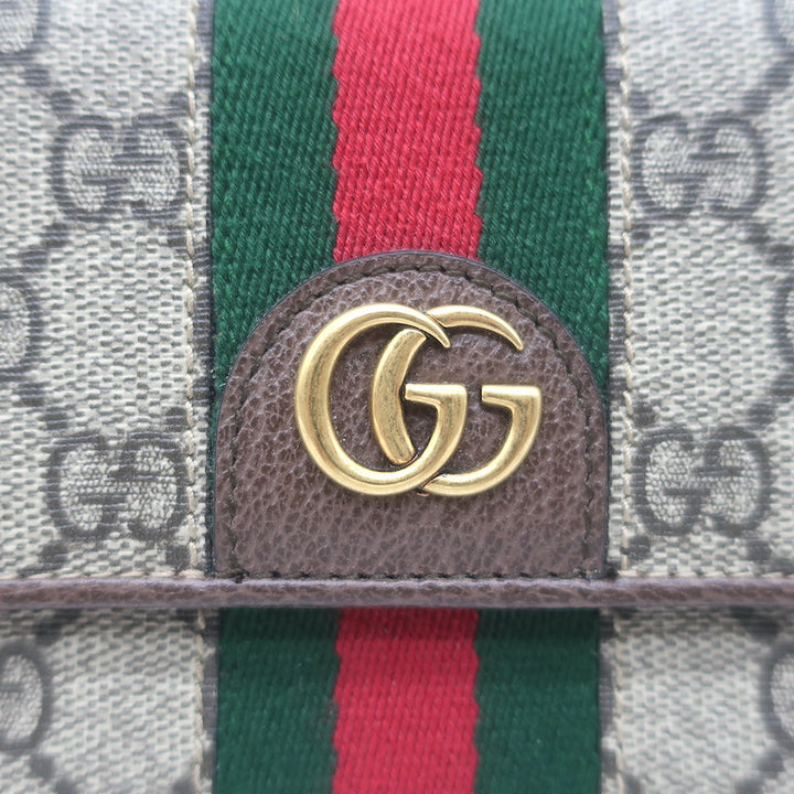 Gucci x Disney Three Little Pigs Ophidia GG Supreme Continental Wallet Beige