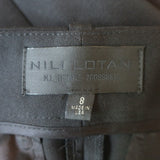 Nili Lotan Corette Virgin Wool Flared Trousers Black Size 8