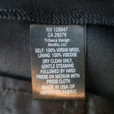 Nili Lotan Corette Virgin Wool Flared Trousers Black Size 8