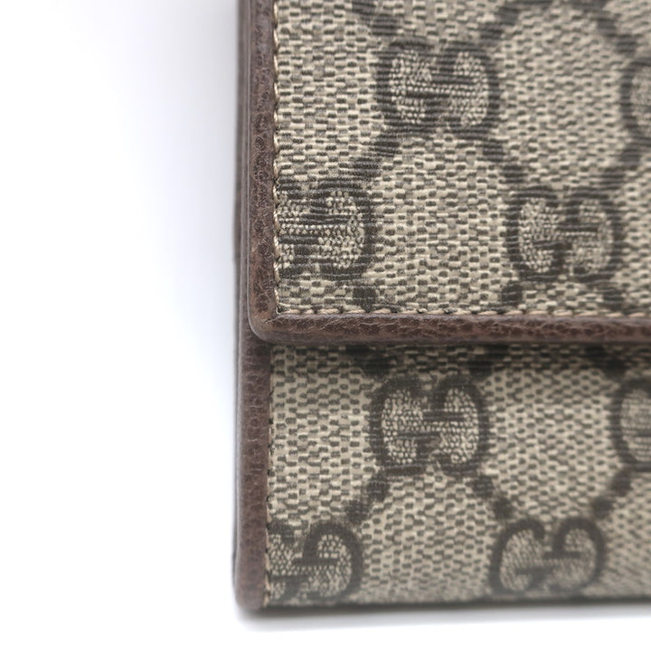 Gucci x Disney Three Little Pigs Ophidia GG Supreme Continental Wallet Beige