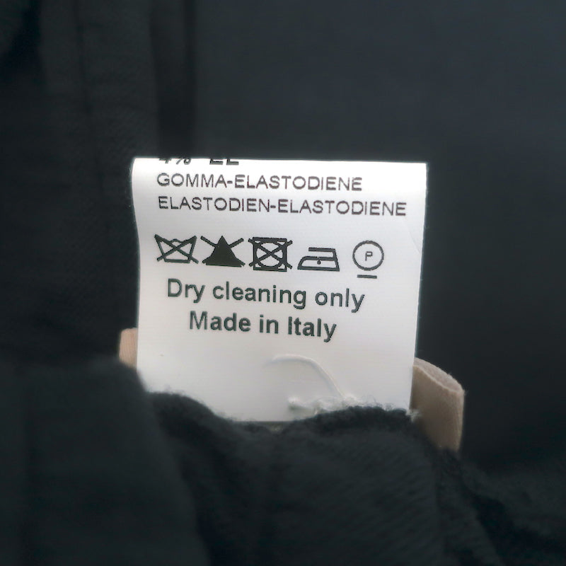 Alaia Sleeveless Ruffled Knit Dress Navy Stretch Wool Size 40