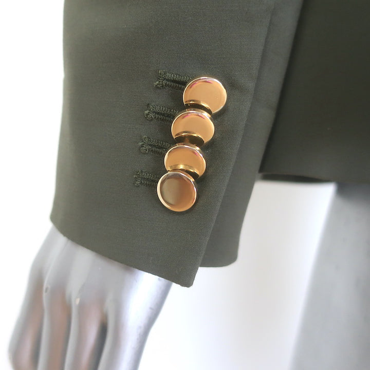 Veronica Beard Blazer with Hoodie Dickey Olive Stretch Cotton Size 4