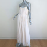 Zimmermann Wide Leg Jumpsuit Ivory Lace-Trimmed Crepe Size 3
