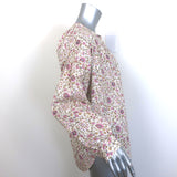 Xirena Romi Blouse Cream Floral Print Cotton Small Long Sleeve Top