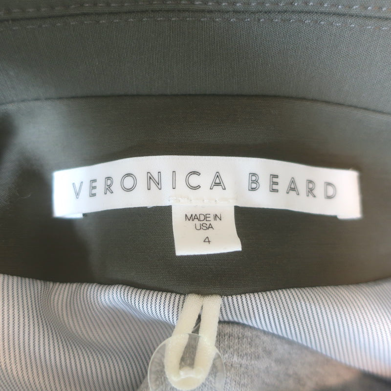 Veronica Beard Blazer with Hoodie Dickey Olive Stretch Cotton Size 4