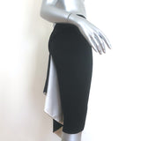 Givenchy Draped-Back Pencil Skirt Black Stretch Jersey Size 40