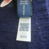 Polo Ralph Lauren The Iconic Cable Knit Cashmere Sweater Navy Size Large