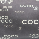 Chanel 2002 Coco Print Canvas Small Wristlet Clutch Black