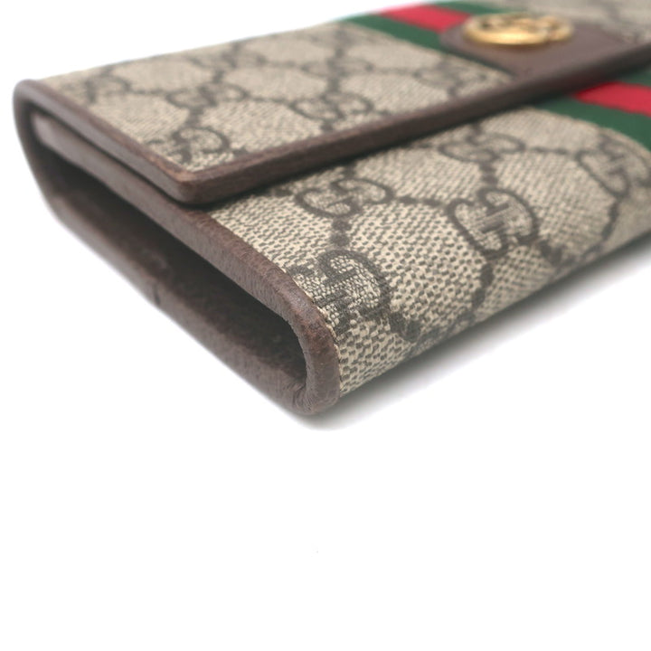 Gucci x Disney Three Little Pigs Ophidia GG Supreme Continental Wallet Beige