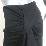 Givenchy Draped-Back Pencil Skirt Black Stretch Jersey Size 40
