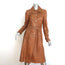 Dolce & Gabbana Belted Leather Coat Brown Lambskin Size 42