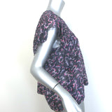 Isabel Marant Etoile Ilayona Blouse Printed Cotton Size 40 Flutter Sleeve Top