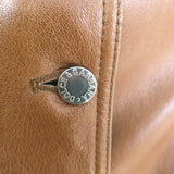Dolce & Gabbana Belted Leather Coat Brown Lambskin Size 42