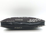 Chanel 2002 Coco Print Canvas Small Wristlet Clutch Black