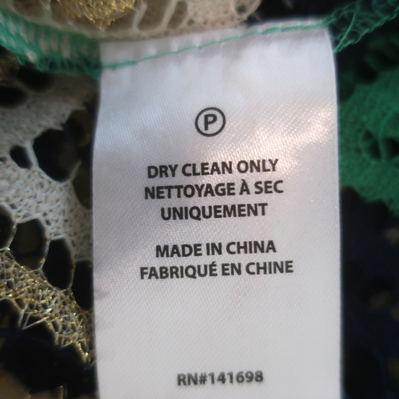 Ramy Brook Katherine Chevron Knit Cover-Up Maxi Dress Green/Multi Size Small NEW