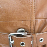 Dolce & Gabbana Belted Leather Coat Brown Lambskin Size 42