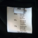 Givenchy Draped-Back Pencil Skirt Black Stretch Jersey Size 40