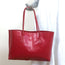 Prada Tie Closure Tote Red Leather Large Shoulder Bag