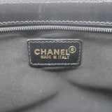 Chanel 2002 Coco Print Canvas Small Wristlet Clutch Black