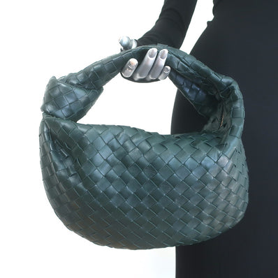 Bottega Veneta Small Jodie Hobo Bag Forest Green Intrecciato Leather NEW