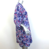 Isabel Marant Etoile Mazea Mini Dress Purple Printed Cotton Size 38