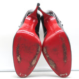 Christian Louboutin Eventa Mary Jane Pumps Tortoise Print Patent Leather Size 37