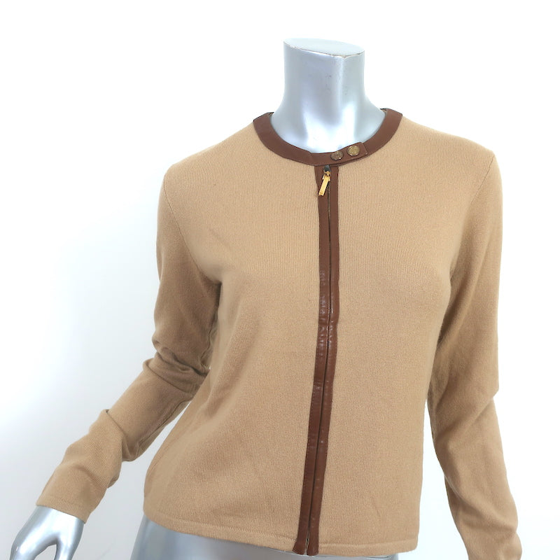 LV Louis Vuitton Fashion Women Print V Collar Sweater Knit Cardigan Jacket  Coat Khaki