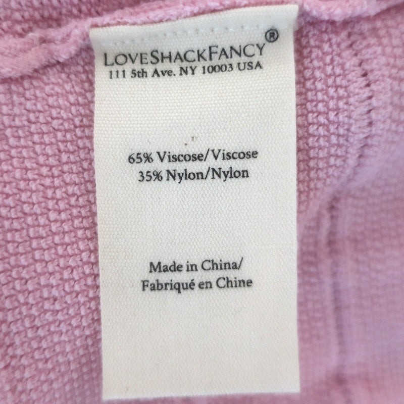 LoveShackFancy Eclipse Rhinestone Bandage Dress Pink Size Extra Small NEW