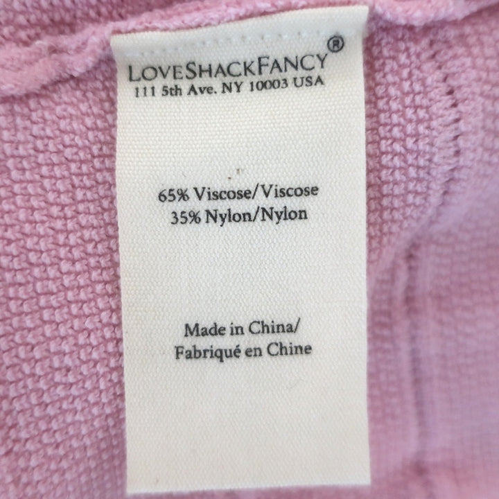 LoveShackFancy Eclipse Rhinestone Bandage Dress Pink Size Extra Small NEW