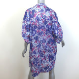 Isabel Marant Etoile Mazea Mini Dress Purple Printed Cotton Size 38