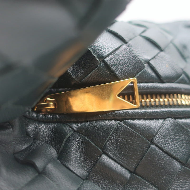 Bottega Veneta Small Jodie Hobo Bag Forest Green Intrecciato Leather NEW