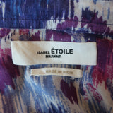 Isabel Marant Etoile Mazea Mini Dress Purple Printed Cotton Size 38