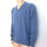 Brooks Brothers Cashmere V-Neck Sweater Blue Size Large NEW