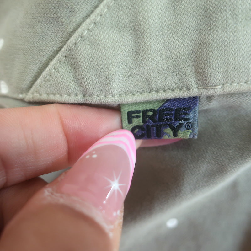 FREECITY AW Paint Splattered Jump Pants Army Green Size Medium