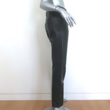 KHAITE Leather Straight Leg High Rise Pants Black Size 4