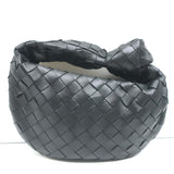 Bottega Veneta Mini Jodie Hobo Bag Black Intrecciato Leather
