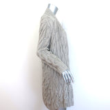 Inhabit Cable Knit Cashmere Cardigan Gray Size Small Open-Front Sweater