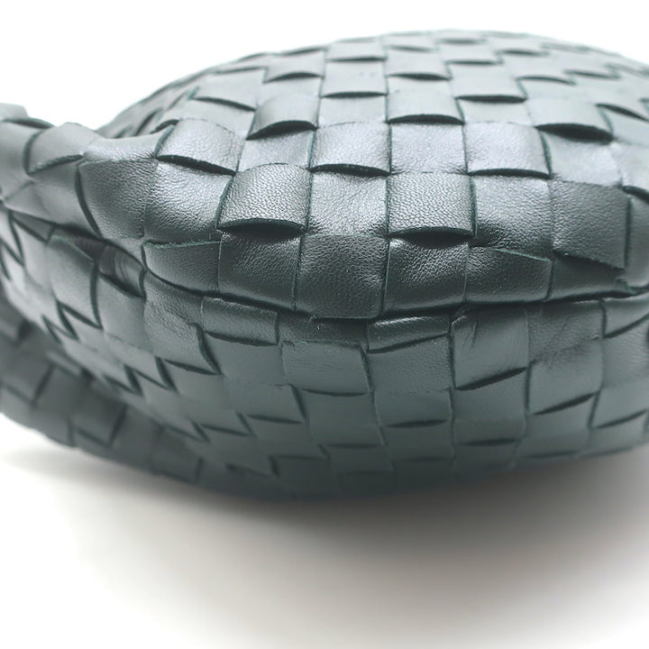 Bottega Veneta Small Jodie Hobo Bag Forest Green Intrecciato Leather NEW