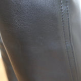 KHAITE Leather Straight Leg High Rise Pants Black Size 4