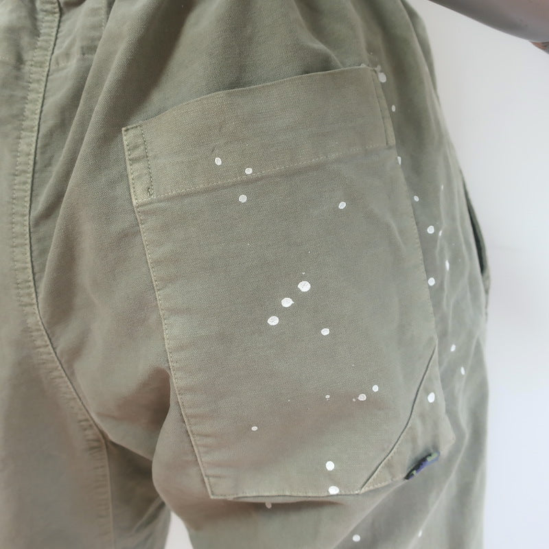 FREECITY AW Paint Splattered Jump Pants Army Green Size Medium
