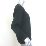 Dries Van Noten Floral-Embroidered Long Sleeve Top Black Cotton Size Small