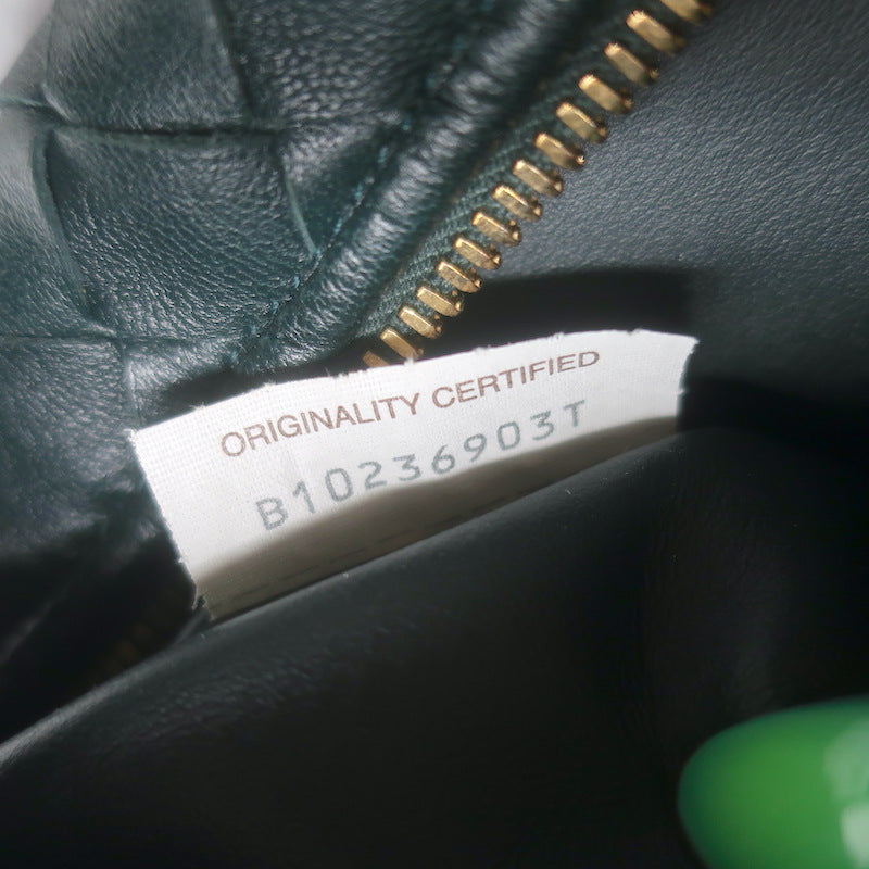 Bottega Veneta Small Jodie Hobo Bag Forest Green Intrecciato Leather NEW