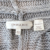 Inhabit Cable Knit Cashmere Cardigan Gray Size Small Open-Front Sweater