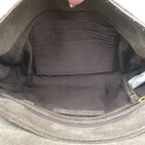 Vanessa Bruno Small Tassel Wristlet Clutch Bag Dark Brown Suede