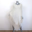 The Perfext Fringed Cashmere Poncho Sweater Cream One Size