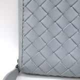 Bottega Veneta Intrecciato Zip Around Wallet Light Blue Leather