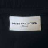 Dries Van Noten Floral-Embroidered Long Sleeve Top Black Cotton Size Small