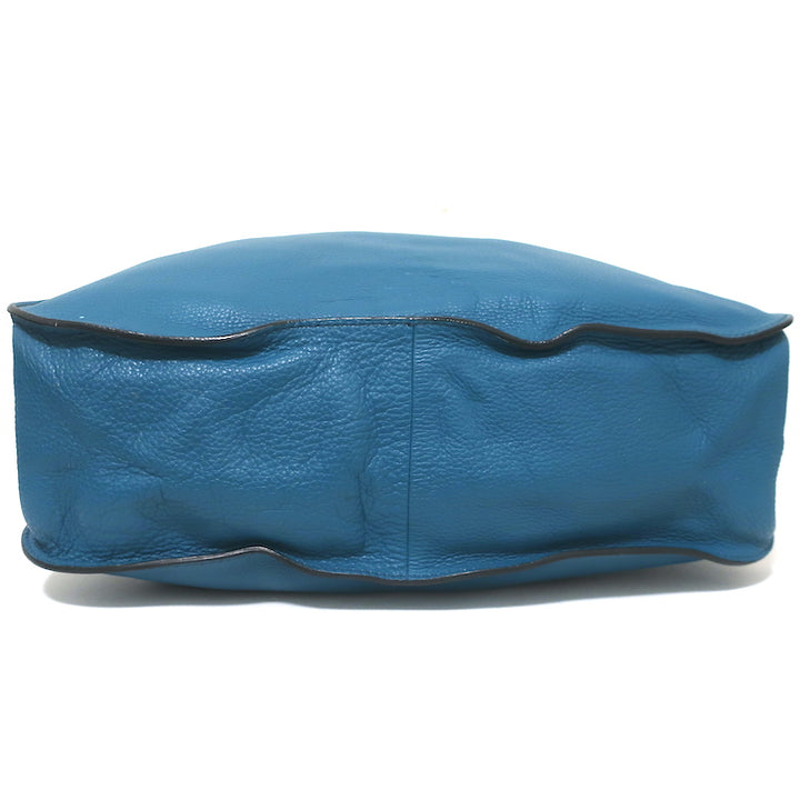 Chloe Marcie Large Shoulder Bag Laguna Blue Leather