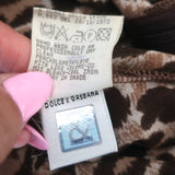 Vintage D&G Dolce & Gabbana Leopard Print Long Sleeve Dress Brown Size 42