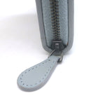 Bottega Veneta Intrecciato Zip Around Wallet Light Blue Leather